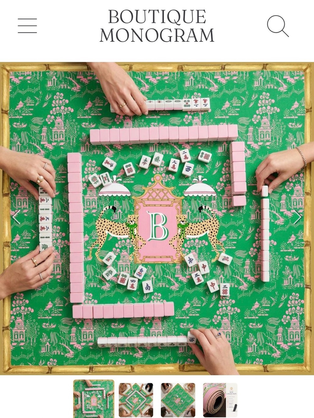 Boutique Monogram Mahjong Mat